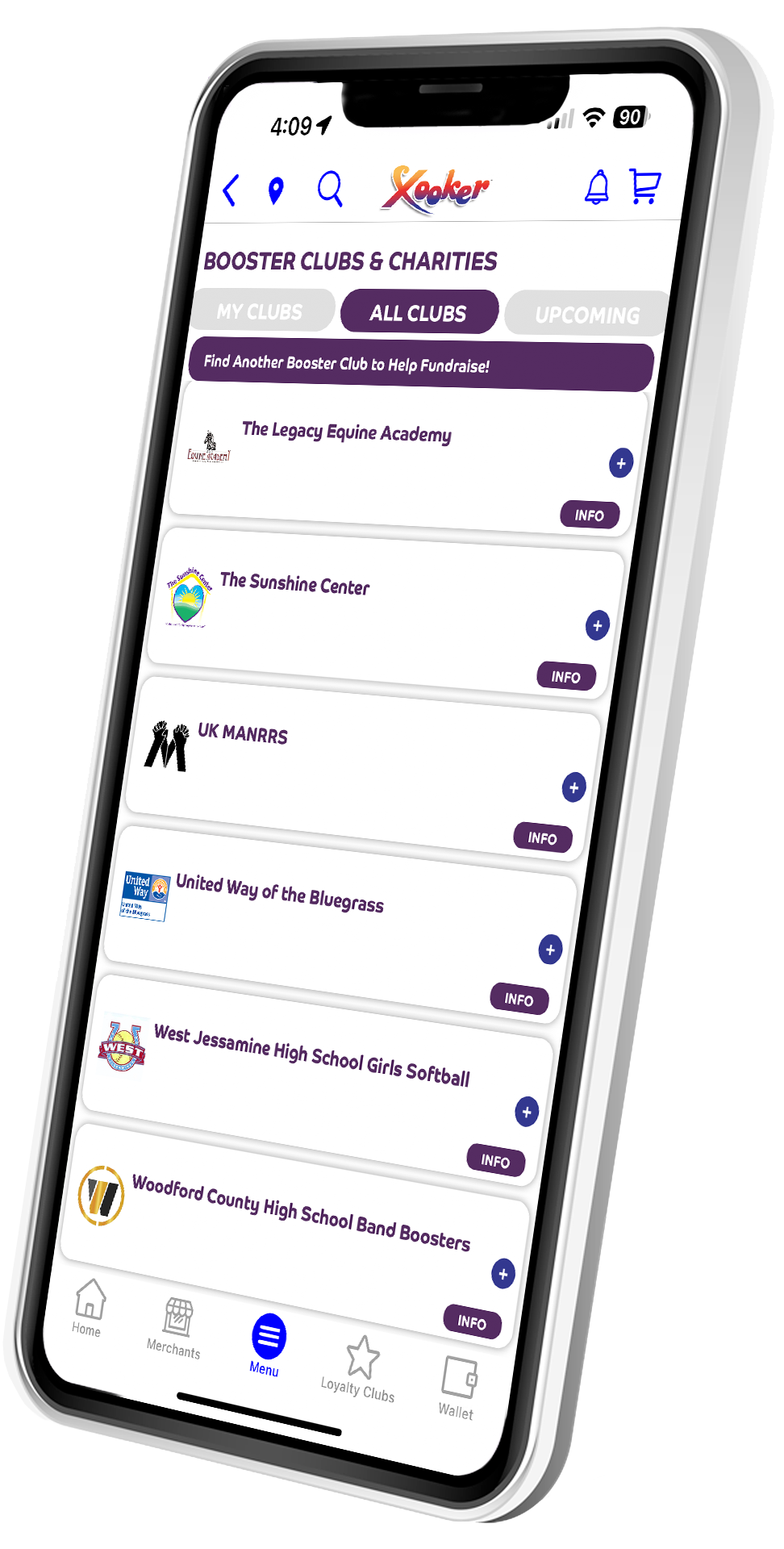 Booster Club - Charities - Fundraising - Dine to Donate Xooker